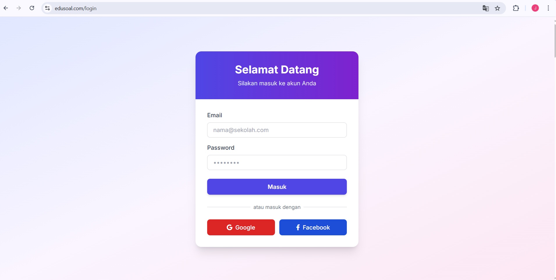 Cara Daftar / Login Akun EduSoal